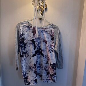 Zara Floral Print Women's Top - Gray